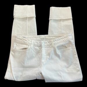 EUC Joe’s white cuffed cropped mid rise jeans | size 31